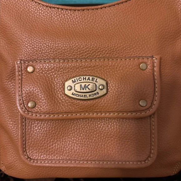 Michael Kors Studded Pebbled Leather Hobo Bag - Picture 5 of 6